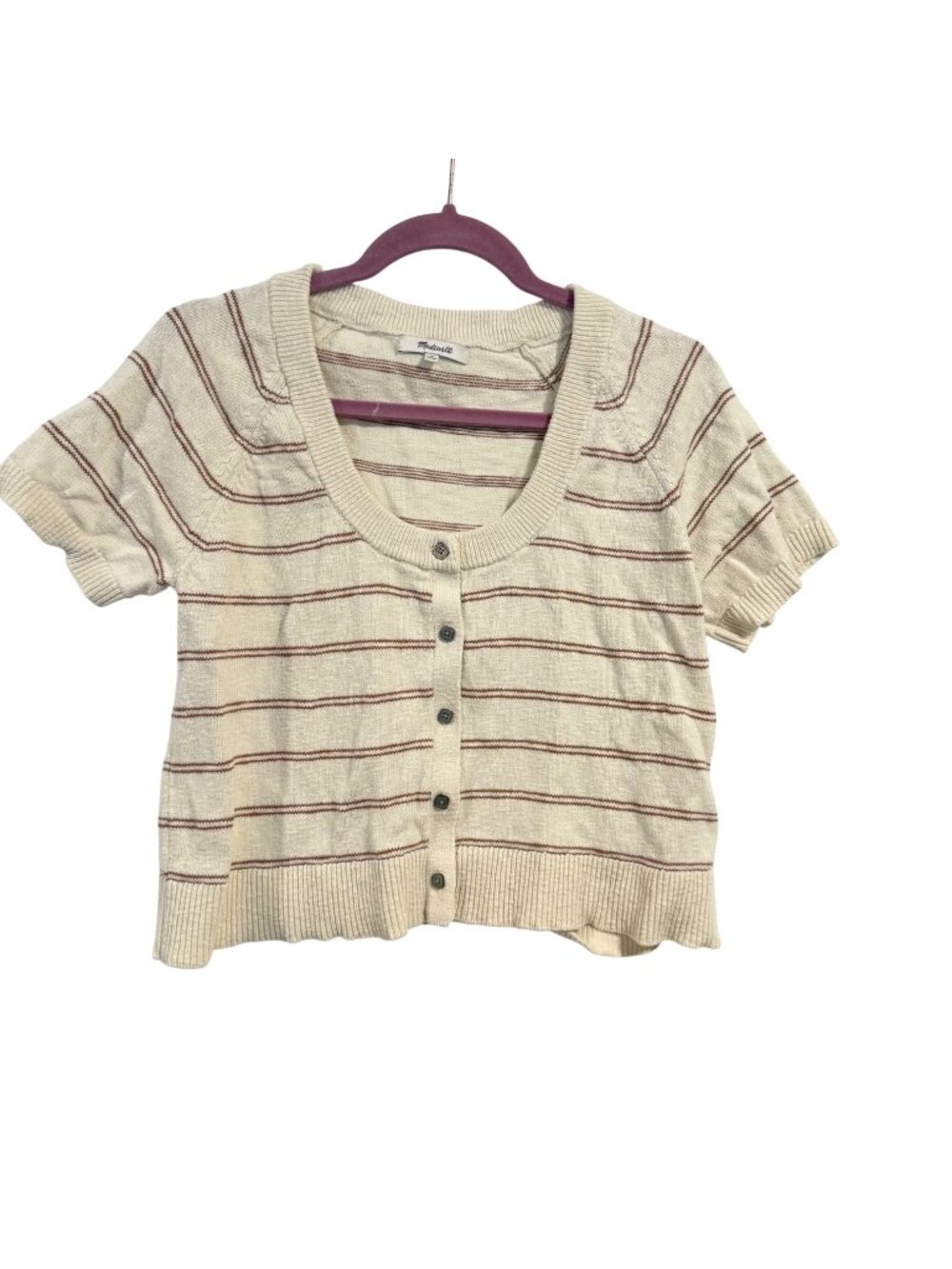 Madewell Linden Scoop Sweater Tee in Stripe Size M